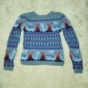 4T Boys Dinosaur and volcano sweater